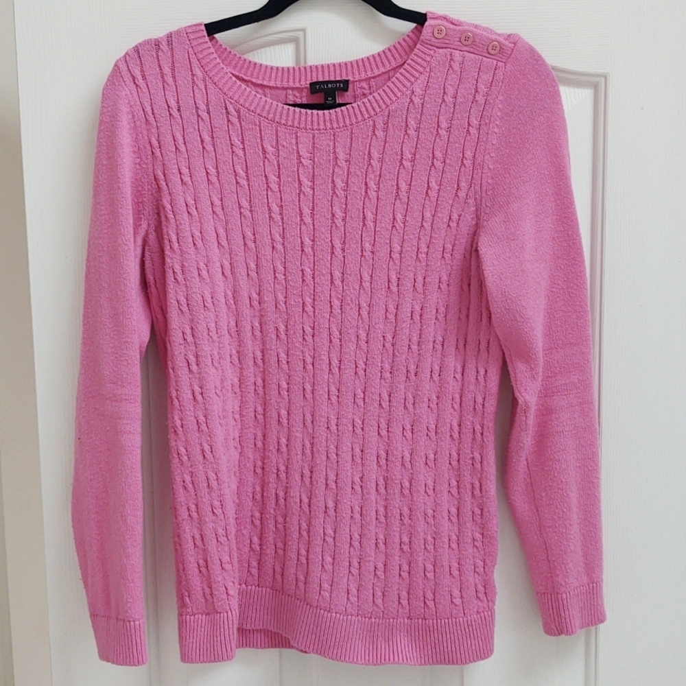 Talbot's Hot Pink Sweater Size M UC